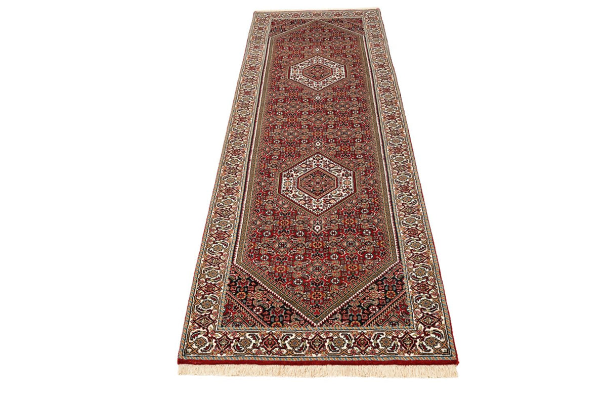 Loper Perzisch tapijt - Bijar - 246 x 79 cm - bordeauxrood