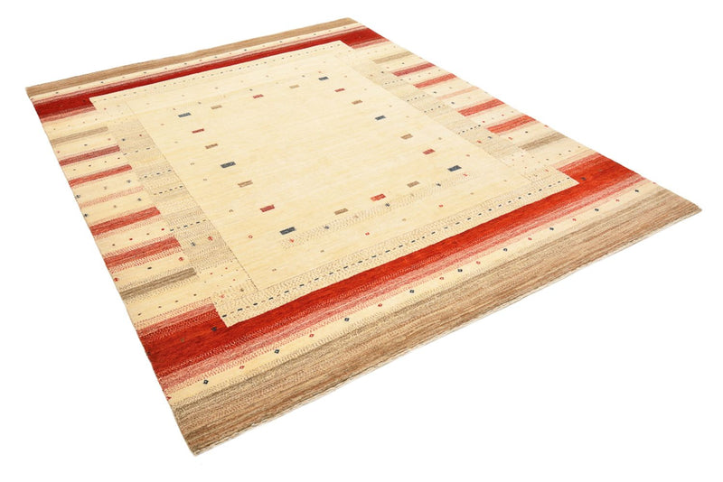 Gabbeh Tapijt - Loribaft Indus - 248 x 195 cm - licht beige