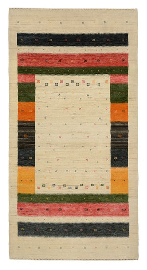 Loper Gabbeh Tapijt - Loribaft Indus - 195 x 101 cm - licht beige