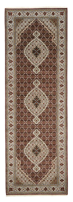 Loper Oosters tapijt - Tabriz - 362 x 122 cm - licht beige