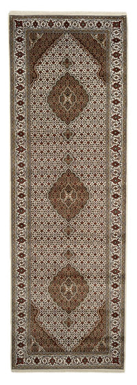 Loper Oosters tapijt - Tabriz - 372 x 121 cm - licht beige