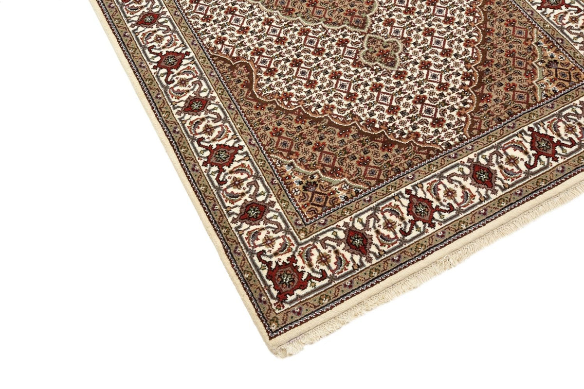 Loper Oosters tapijt - Tabriz - 372 x 121 cm - licht beige