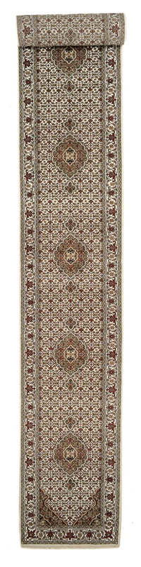 Loper Oosters tapijt - Tabriz - 602 x 81 cm - licht beige