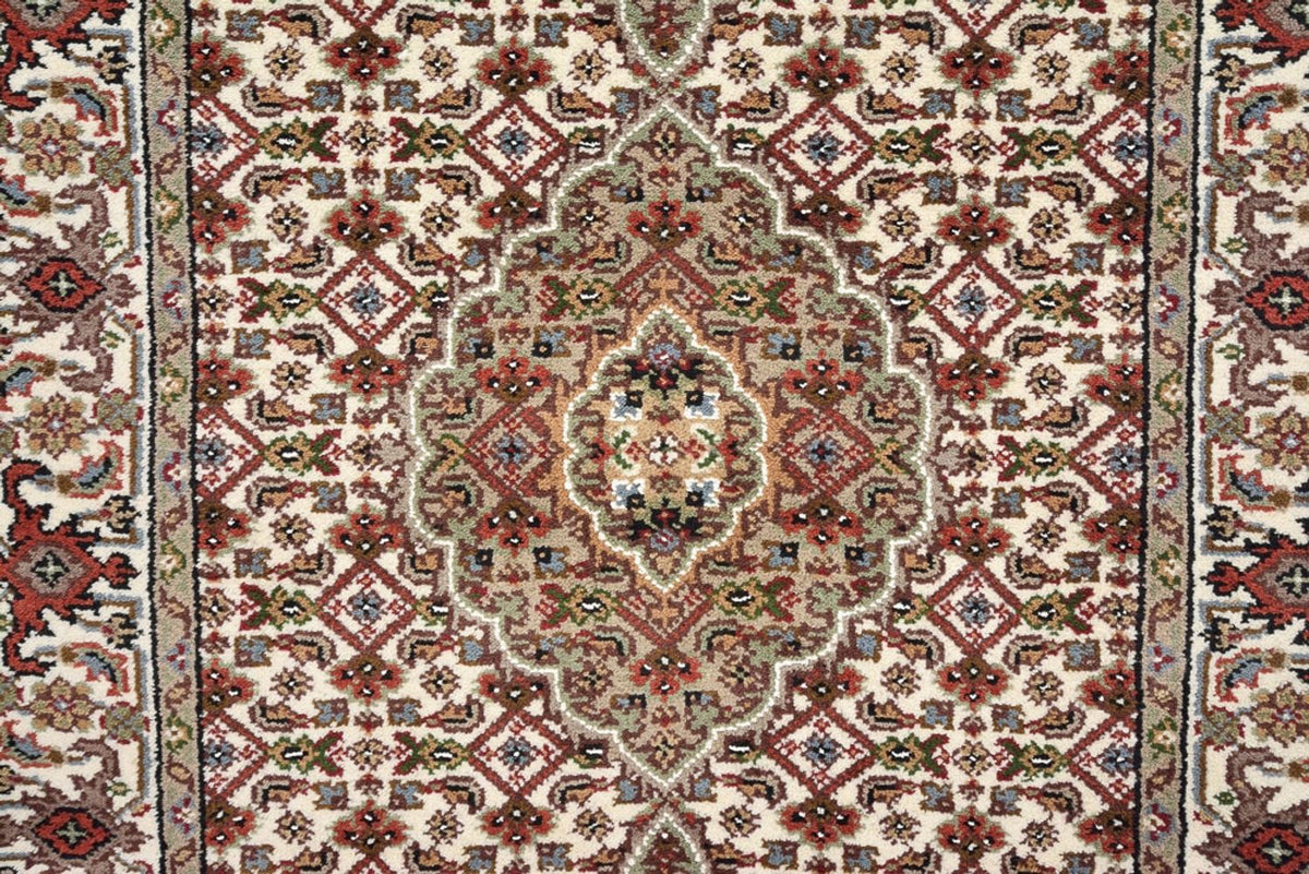 Loper Oosters tapijt - Tabriz - 602 x 81 cm - licht beige