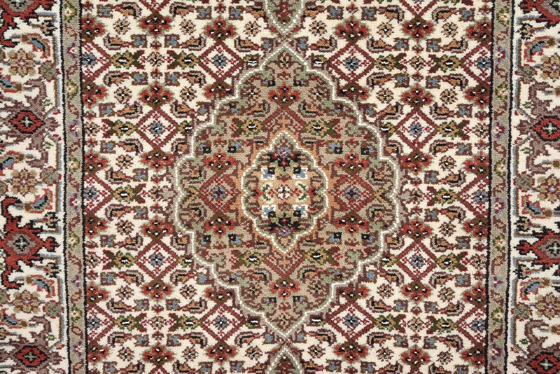 Loper Oosters tapijt - Tabriz - 602 x 81 cm - licht beige