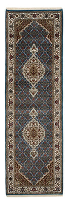 Loper Oosters tapijt - Tabriz - 244 x 75 cm - donkerblauw