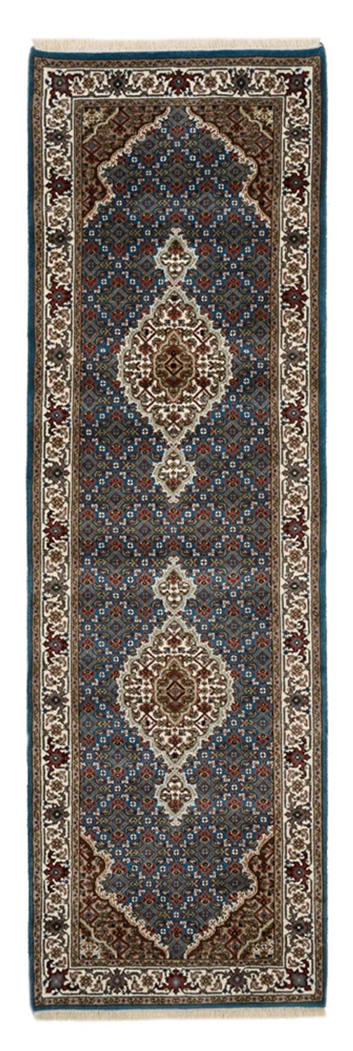 Loper Oosters tapijt - Tabriz - 244 x 75 cm - donkerblauw