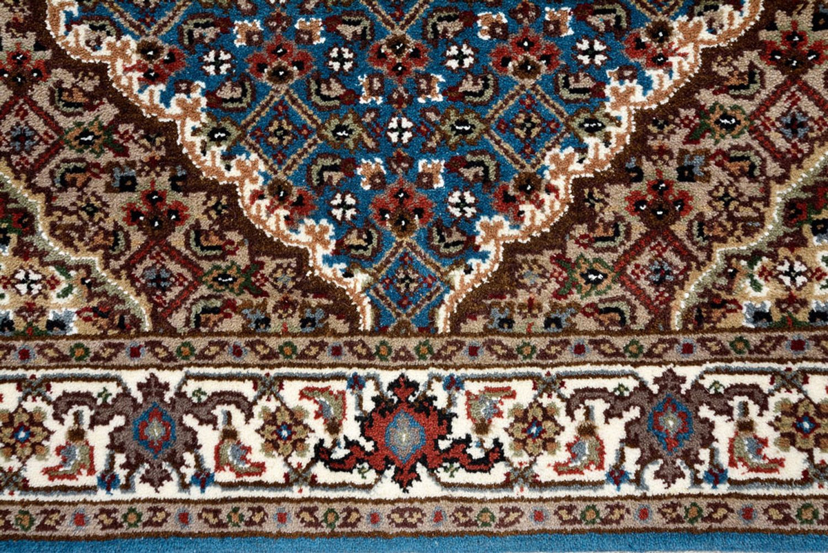 Loper Oosters tapijt - Tabriz - 244 x 75 cm - donkerblauw