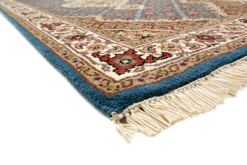 Loper Oosters tapijt - Tabriz - 454 x 79 cm - donkerblauw