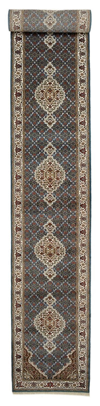 Loper Oosters tapijt - Tabriz - 615 x 79 cm - donkerblauw