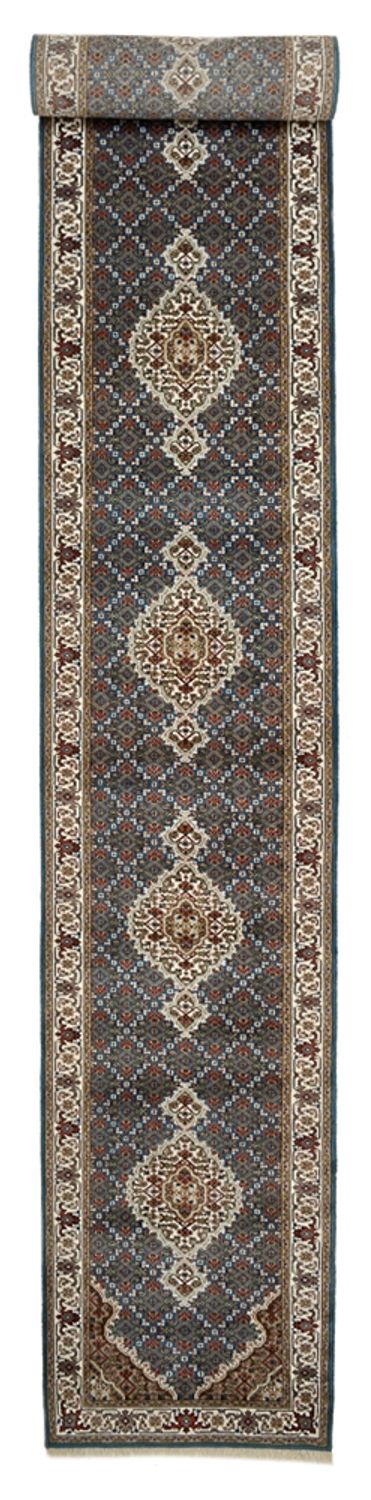 Loper Oosters tapijt - Tabriz - 615 x 79 cm - donkerblauw