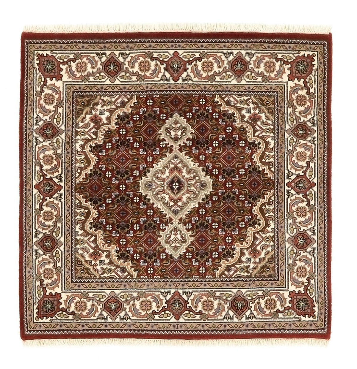 Oosters tapijt - Tabriz - 93 x 89 cm - crème