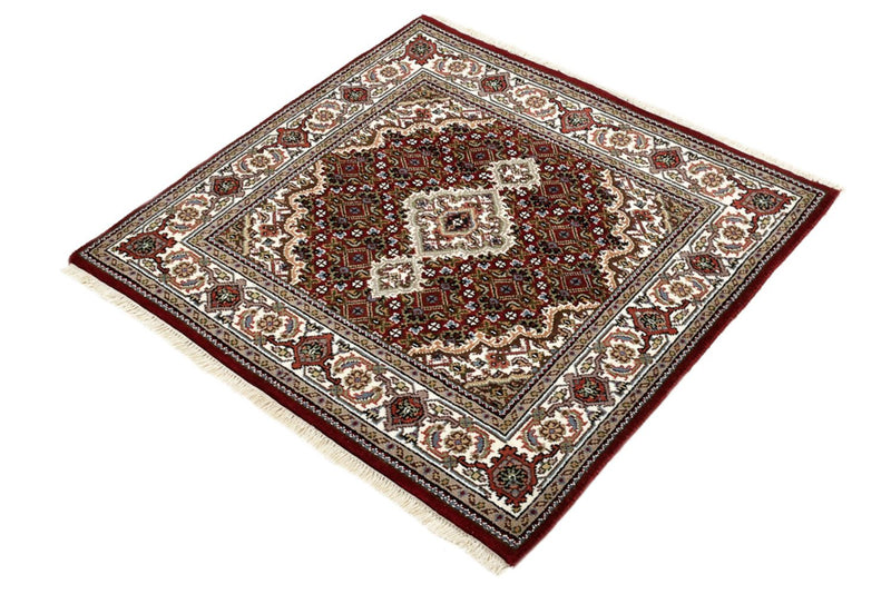 Oosters tapijt - Tabriz - 93 x 89 cm - crème