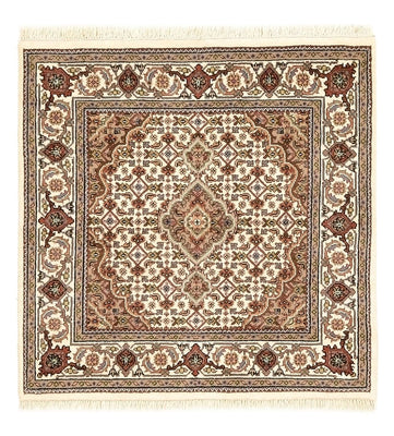 Oosters tapijt - Tabriz - 92 x 89 cm - crème