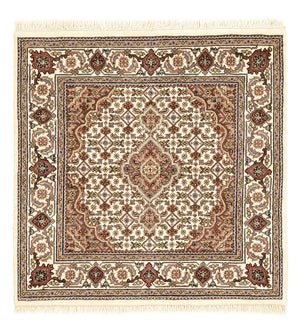 Oosters tapijt - Tabriz - 92 x 89 cm - crème