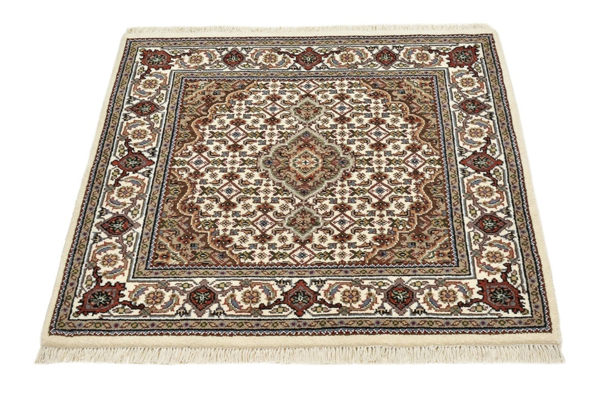 Oosters tapijt - Tabriz - 92 x 89 cm - crème