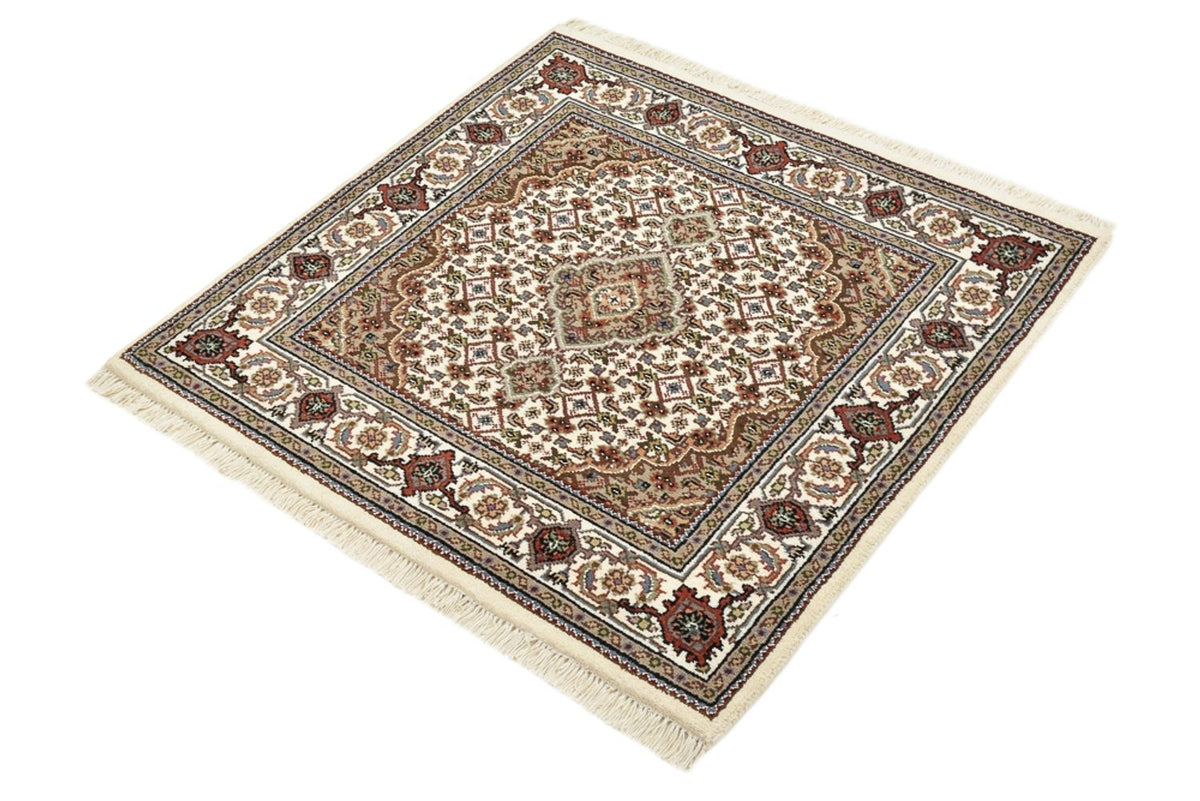 Oosters tapijt - Tabriz - 92 x 89 cm - crème