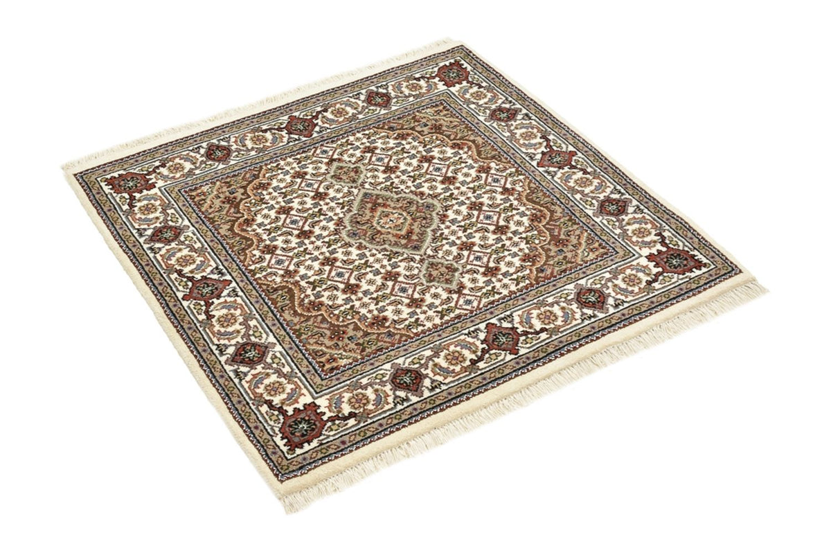 Oosters tapijt - Tabriz - 92 x 89 cm - crème