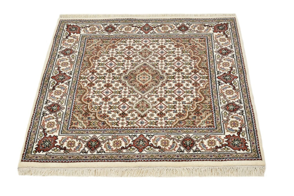 Oosters tapijt - Tabriz - 92 x 89 cm - crème