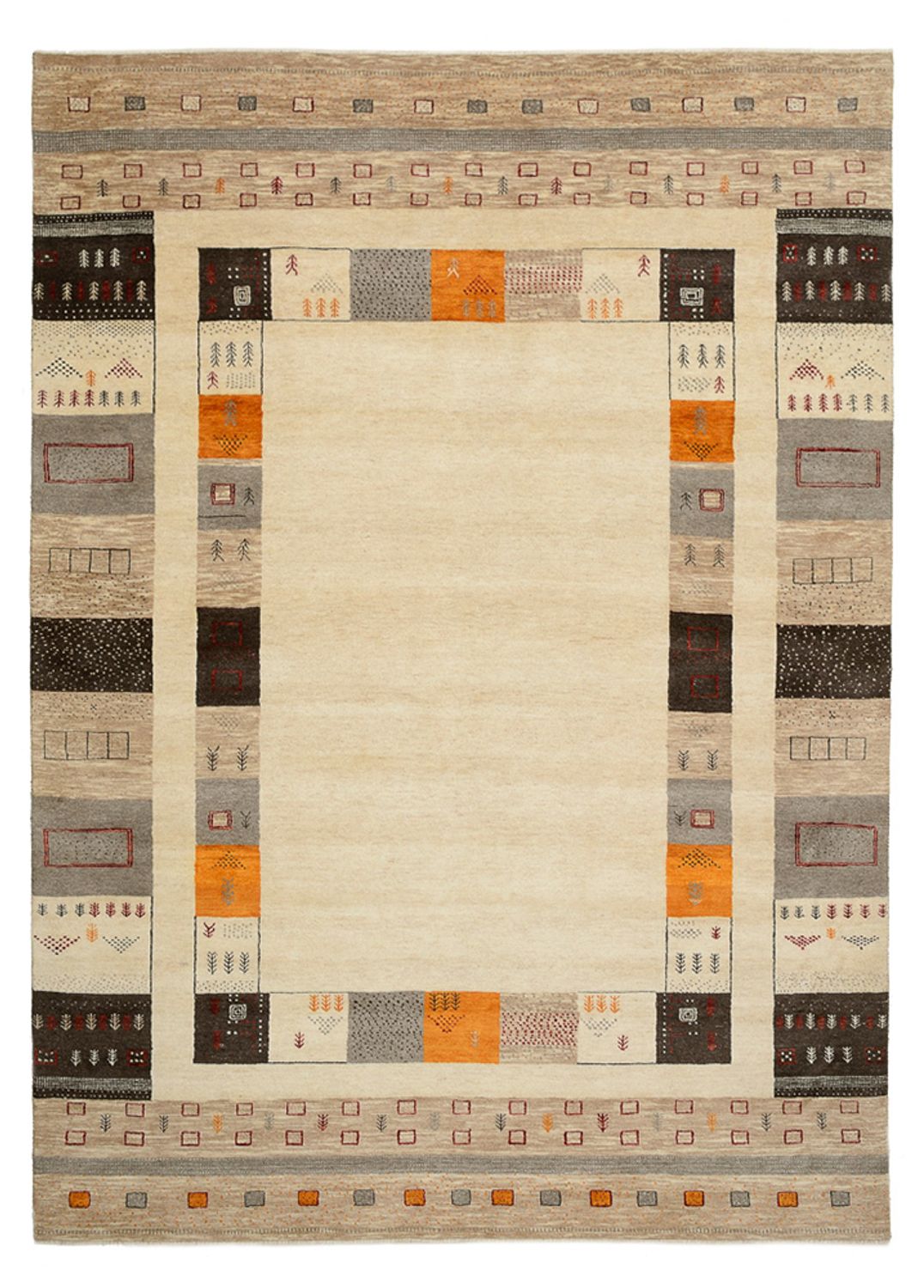 Gabbeh Tapijt - Loribaft Indus - 281 x 203 cm - licht beige