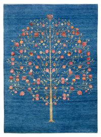 Gabbeh Tapijt - Loribaft Indus - 243 x 177 cm - blauw