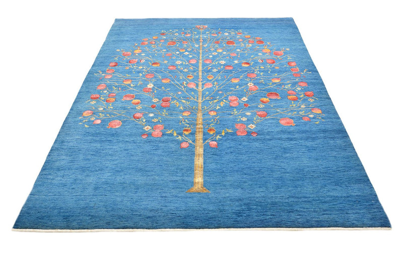 Gabbeh Tapijt - Loribaft Indus - 243 x 177 cm - blauw