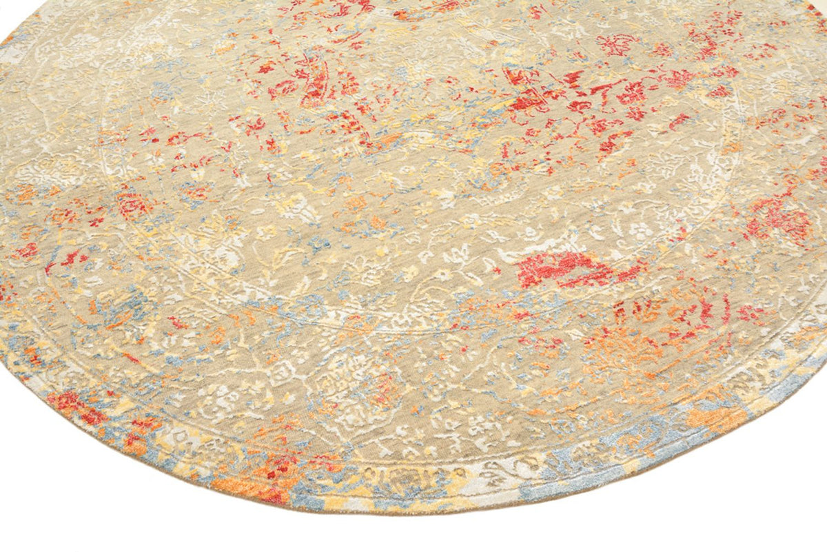 Designer tapijt rond  - 204 x 202 cm - zand