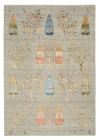 Gabbeh Tapijt - Loribaft Indus - 295 x 206 cm - lichtgrijs