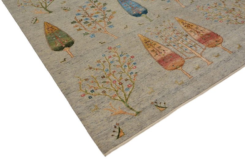 Gabbeh Tapijt - Loribaft Indus - 295 x 206 cm - lichtgrijs