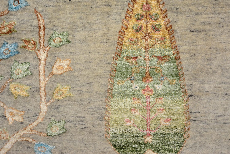 Gabbeh Tapijt - Loribaft Indus - 295 x 206 cm - lichtgrijs