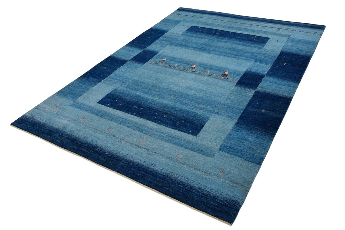 Gabbeh Tapijt - Loribaft Indus - 241 x 175 cm - blauw