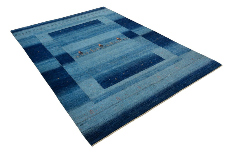 Gabbeh Tapijt - Loribaft Indus - 241 x 175 cm - blauw
