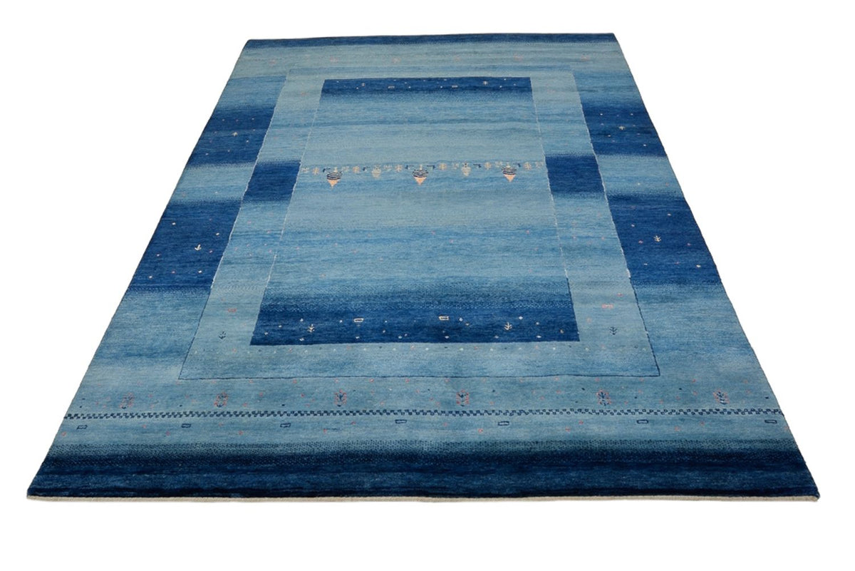 Gabbeh Tapijt - Loribaft Indus - 241 x 175 cm - blauw