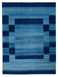 Gabbeh Tapijt - Loribaft Indus - 342 x 253 cm - blauw