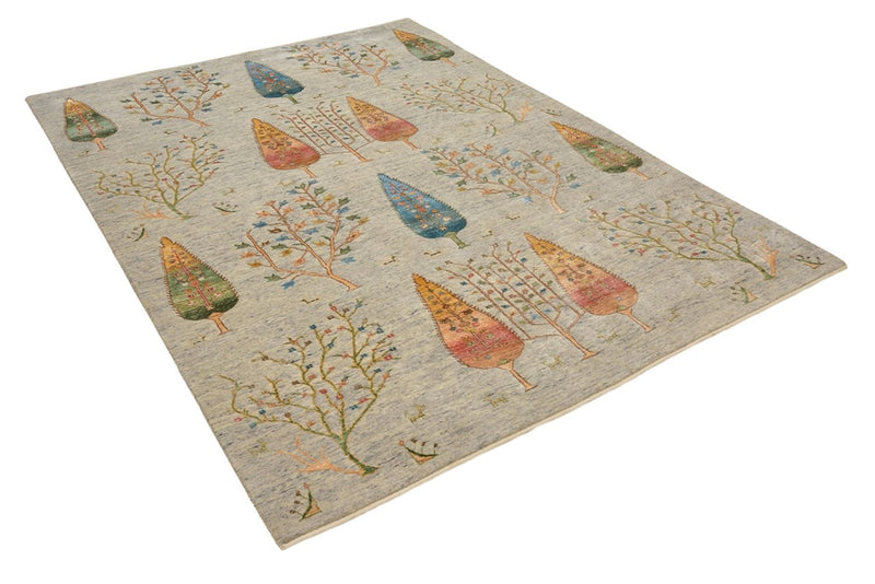 Gabbeh Tapijt - Loribaft Indus - 241 x 173 cm - lichtgrijs