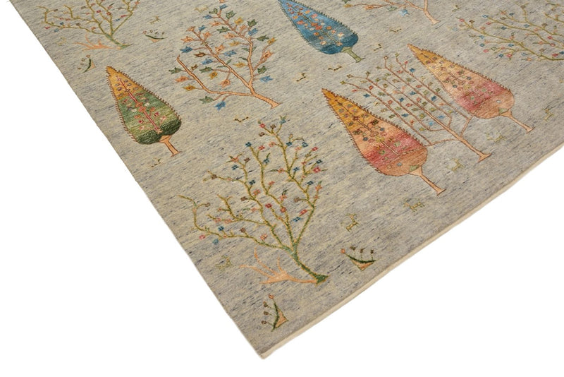 Gabbeh Tapijt - Loribaft Indus - 241 x 173 cm - lichtgrijs