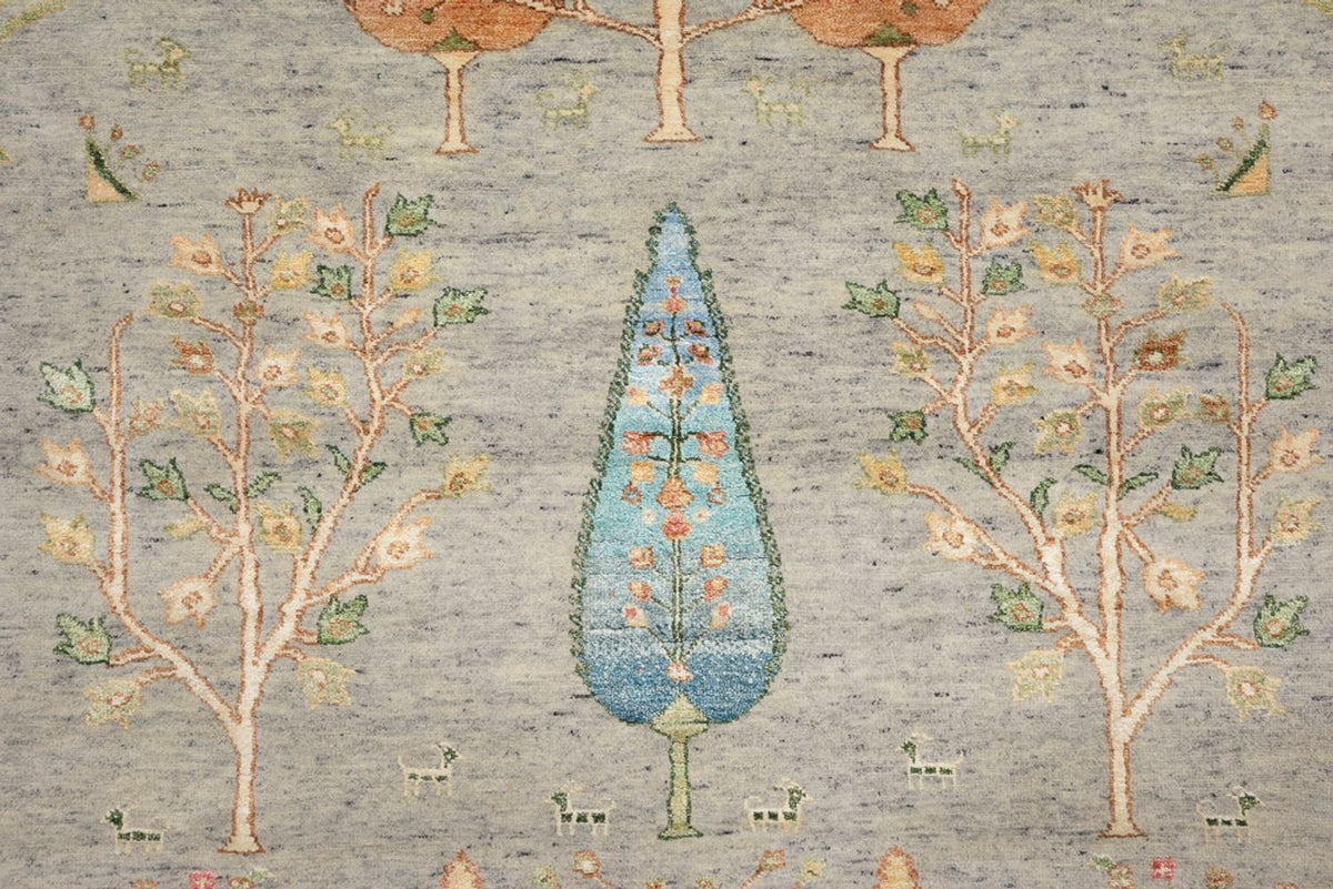 Gabbeh Tapijt - Loribaft Indus - 204 x 155 cm - lichtgrijs