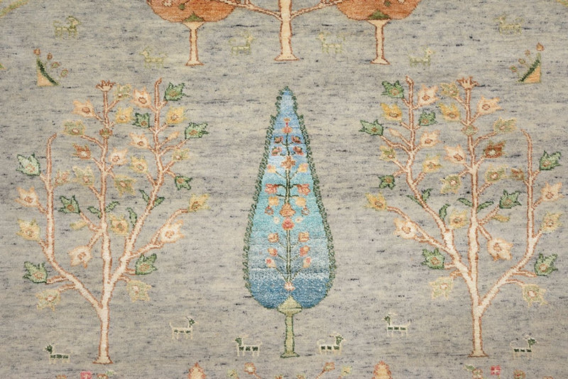 Gabbeh Tapijt - Loribaft Indus - 204 x 155 cm - lichtgrijs