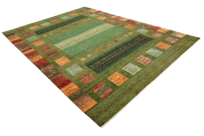Gabbeh Tapijt - Loribaft Indus - 340 x 249 cm - groen