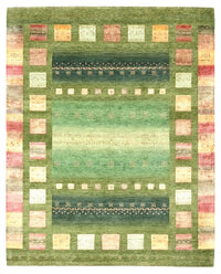 Gabbeh Tapijt - Loribaft Indus - 303 x 244 cm - groen