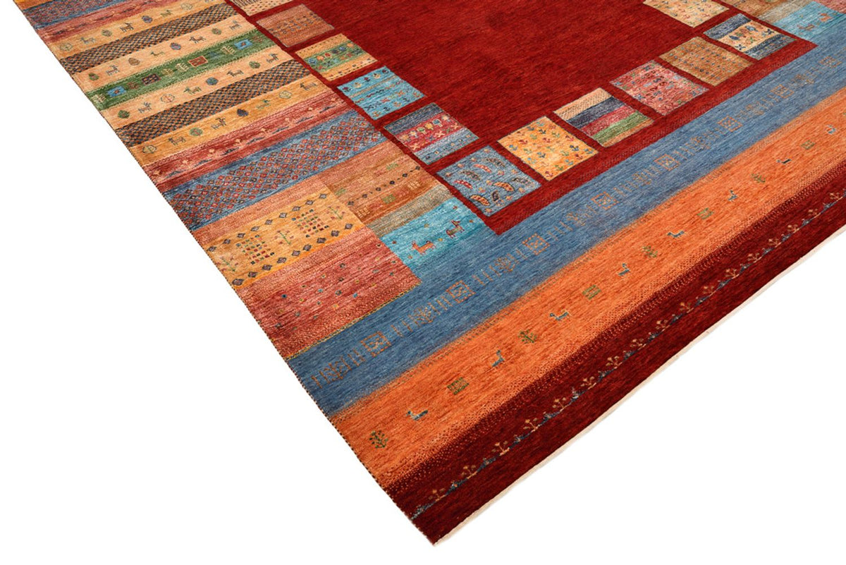 Gabbeh Tapijt - Loribaft Indus - 342 x 253 cm - rood