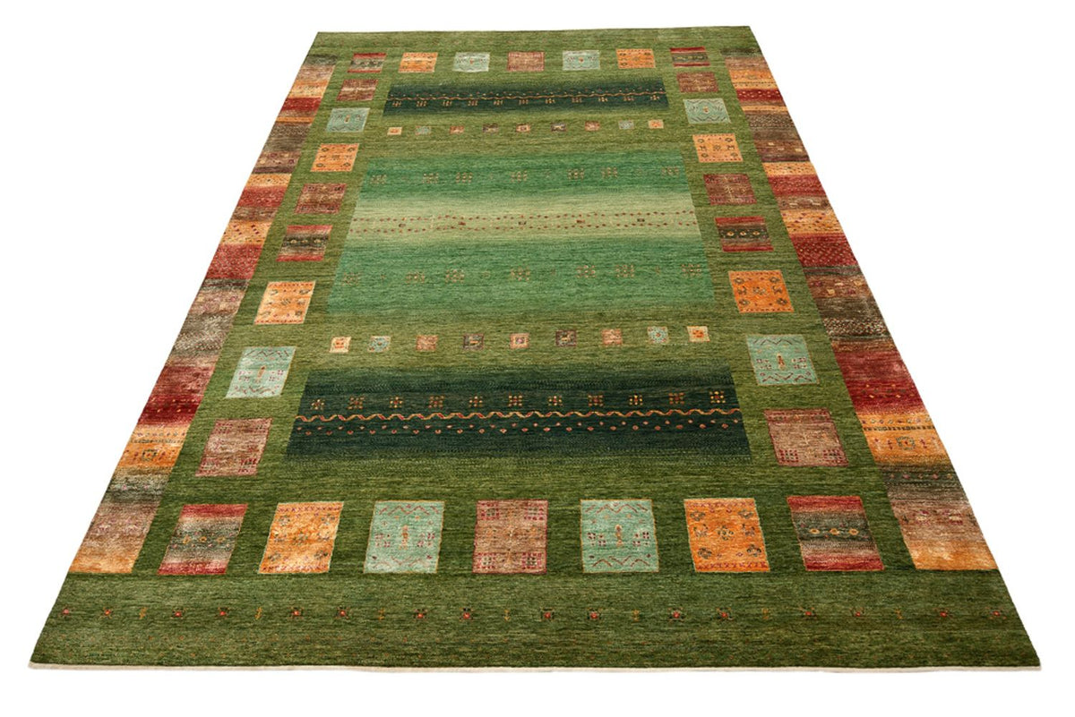 Gabbeh Tapijt - Loribaft Indus - 303 x 250 cm - groen