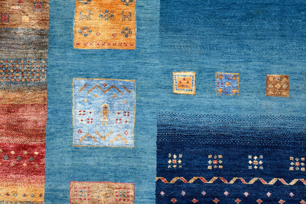 Gabbeh Tapijt - Loribaft Indus - 338 x 249 cm - blauw