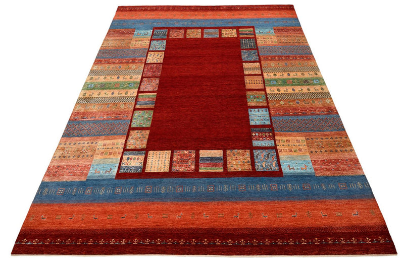 Gabbeh Tapijt - Loribaft Indus - 299 x 207 cm - rood