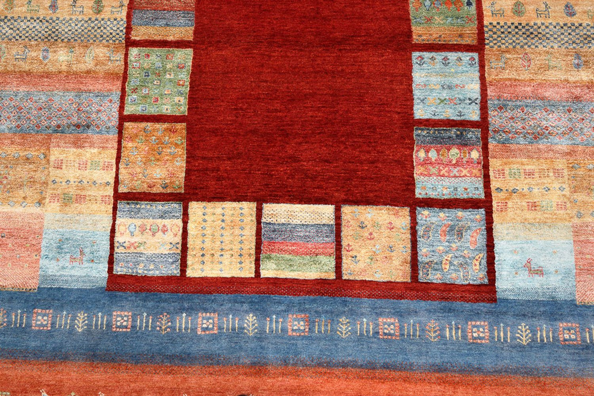 Gabbeh Tapijt - Loribaft Indus - 299 x 207 cm - rood