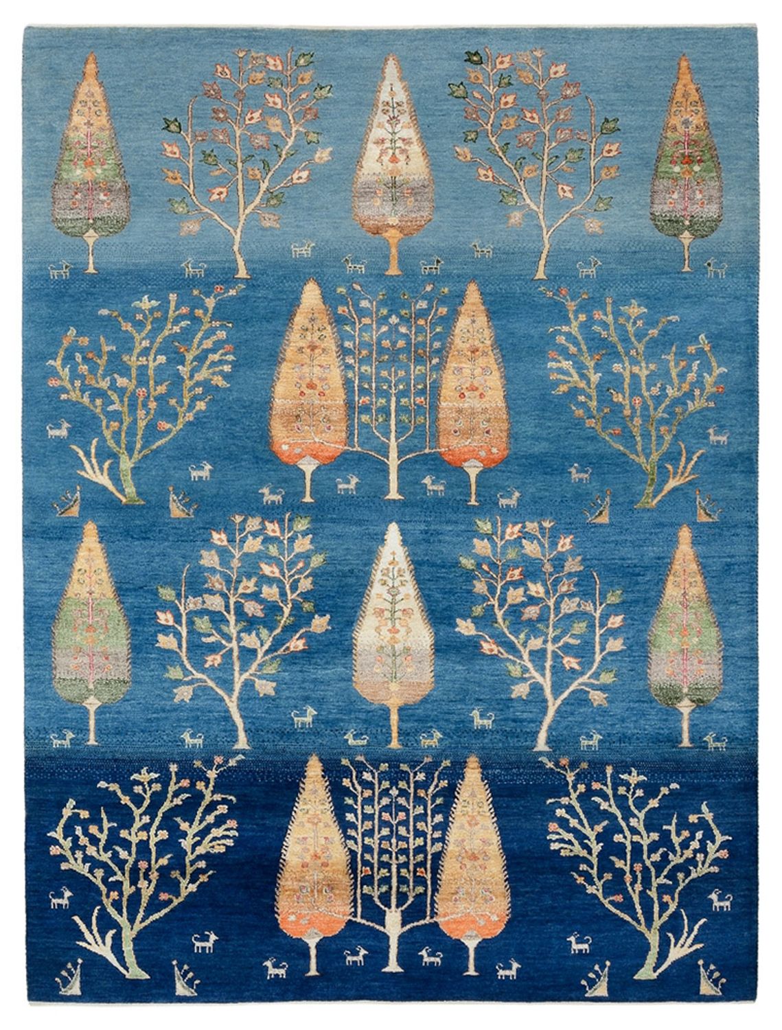 Gabbeh Tapijt - Loribaft Indus - 204 x 155 cm - lichtblauw