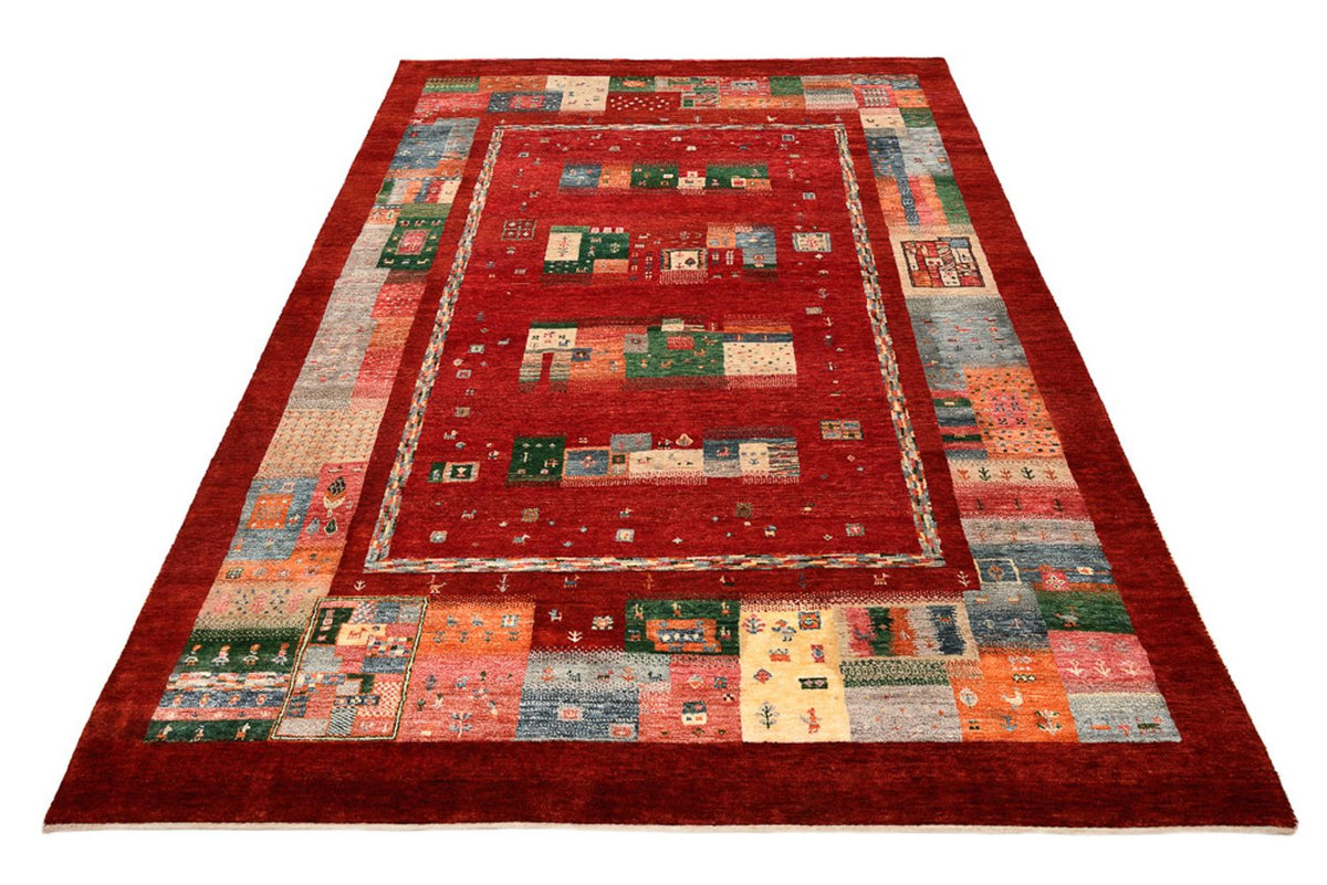 Gabbeh Tapijt - Loribaft Indus - 239 x 177 cm - rood