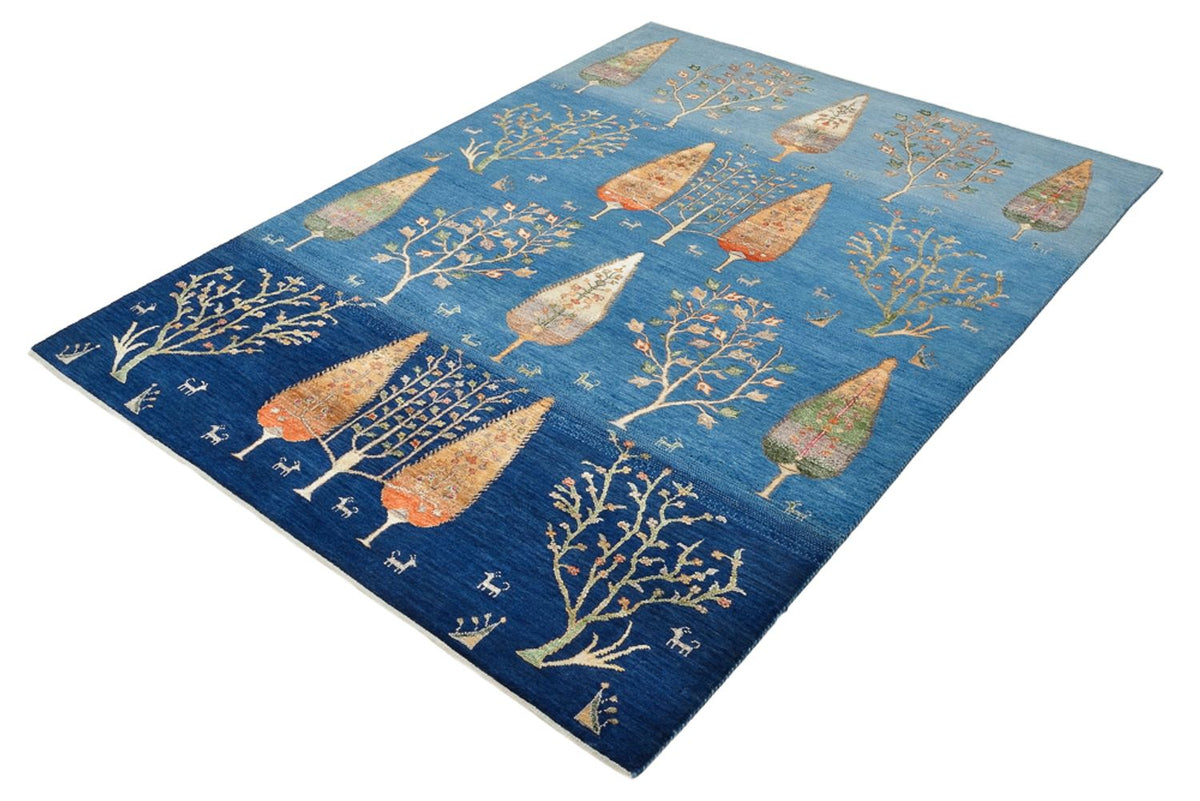 Gabbeh Tapijt - Loribaft Indus - 206 x 155 cm - blauw