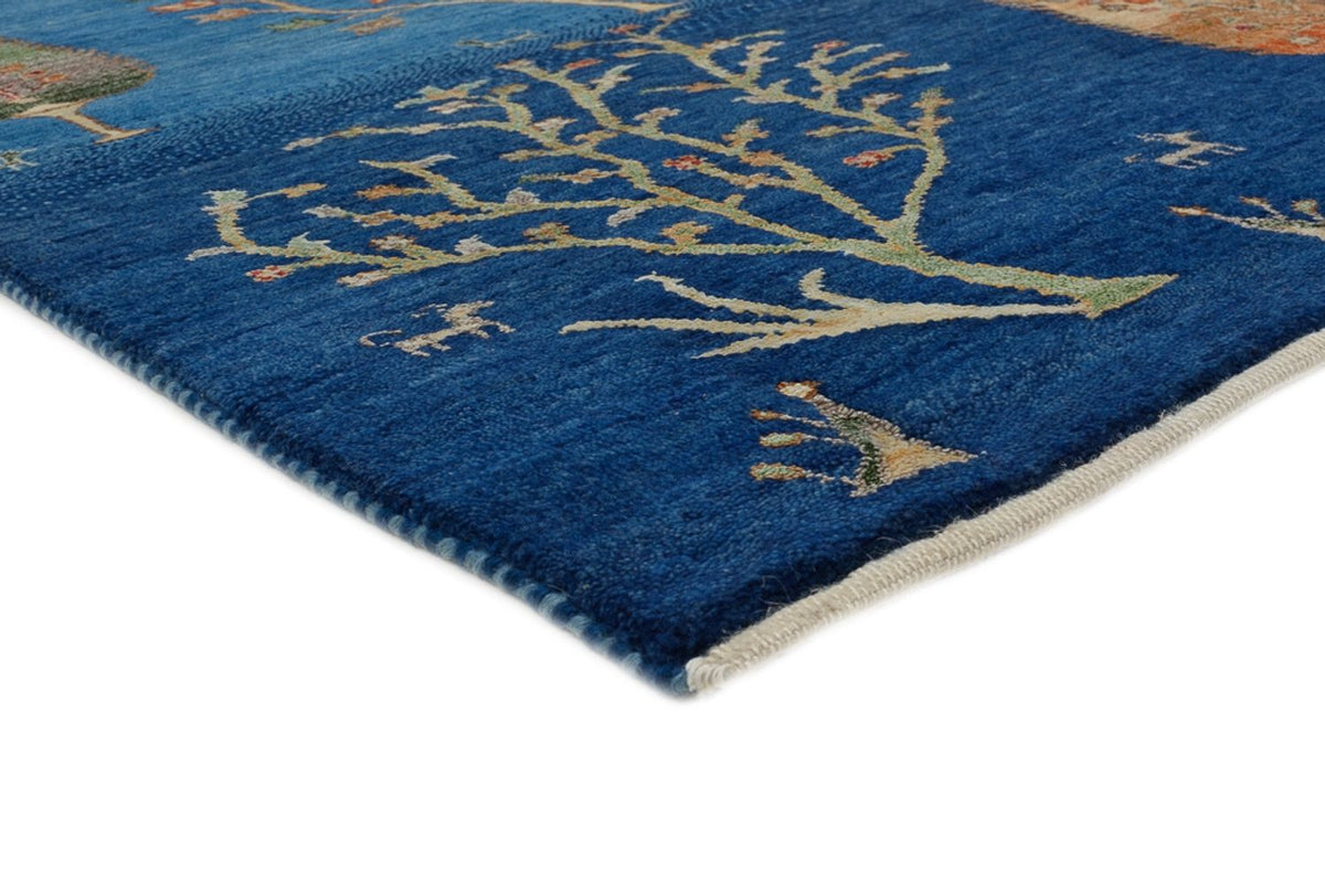 Gabbeh Tapijt - Loribaft Indus - 206 x 155 cm - blauw