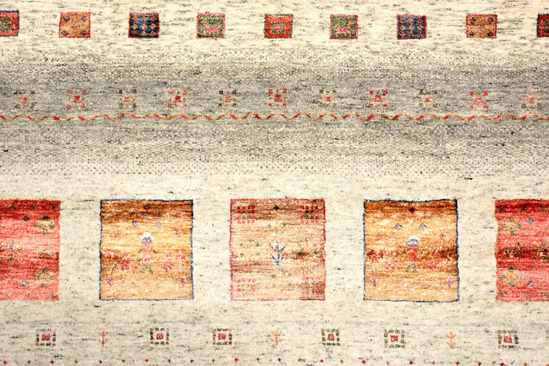 Gabbeh Tapijt - Loribaft Indus vierkant  - 205 x 204 cm - crème